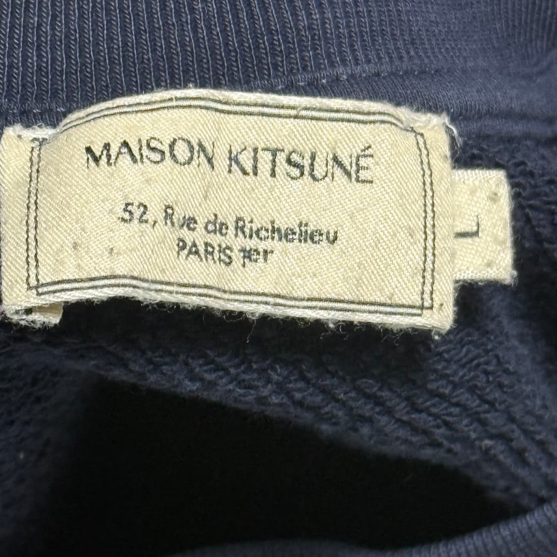 L 메종 키츠네 네이비 폭스 헤드 패치 맨투맨 상품이미지4