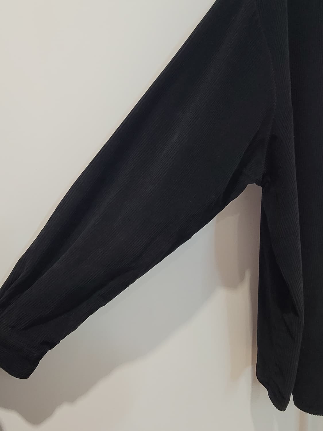 ETHOS 블랙 코듀로이 셔츠 남성용 오버사이즈 XL 110~115 상품이미지3