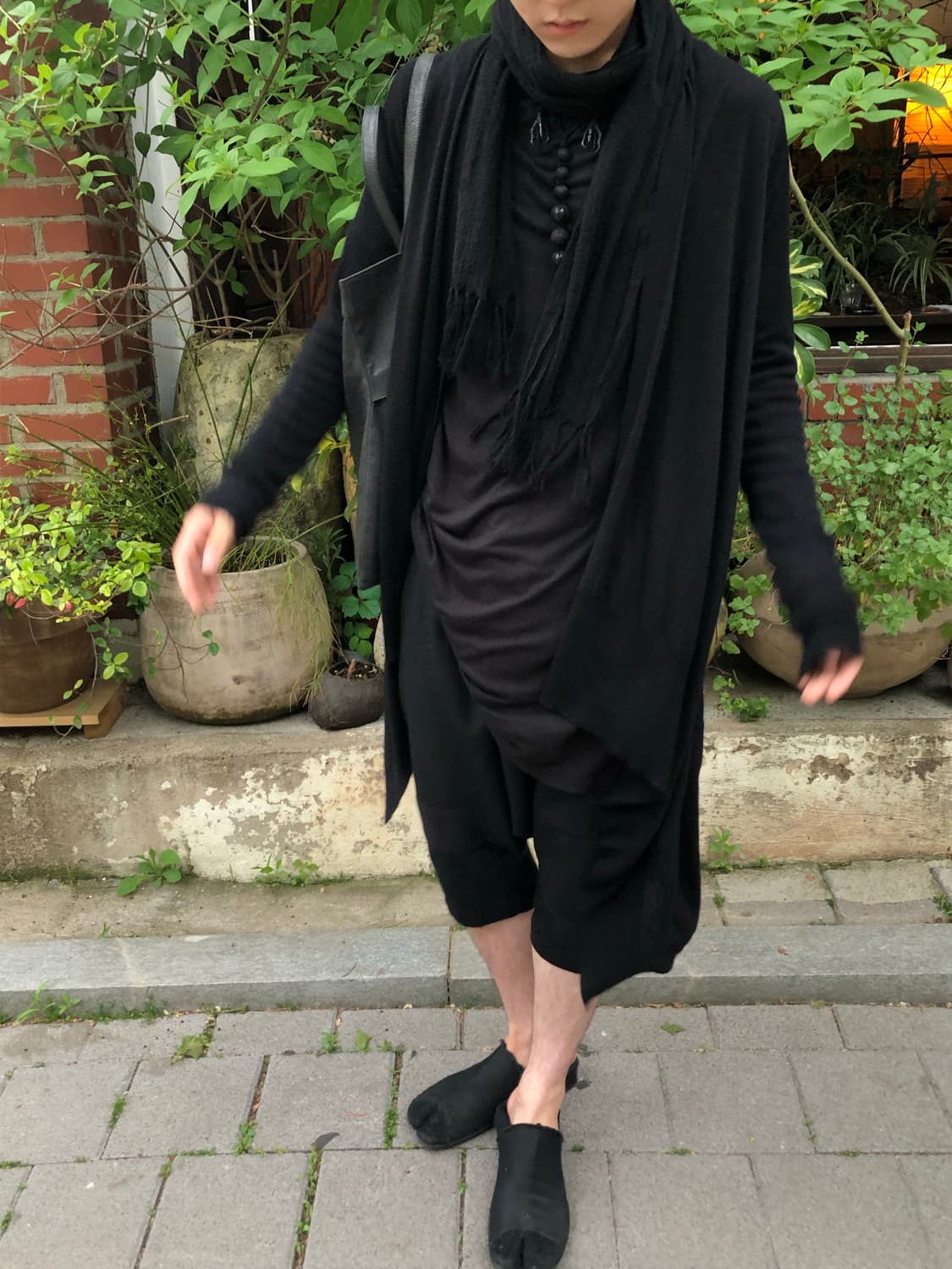 블랙 꼼데가르송 큐프라 사루엘 팬츠 상품이미지2