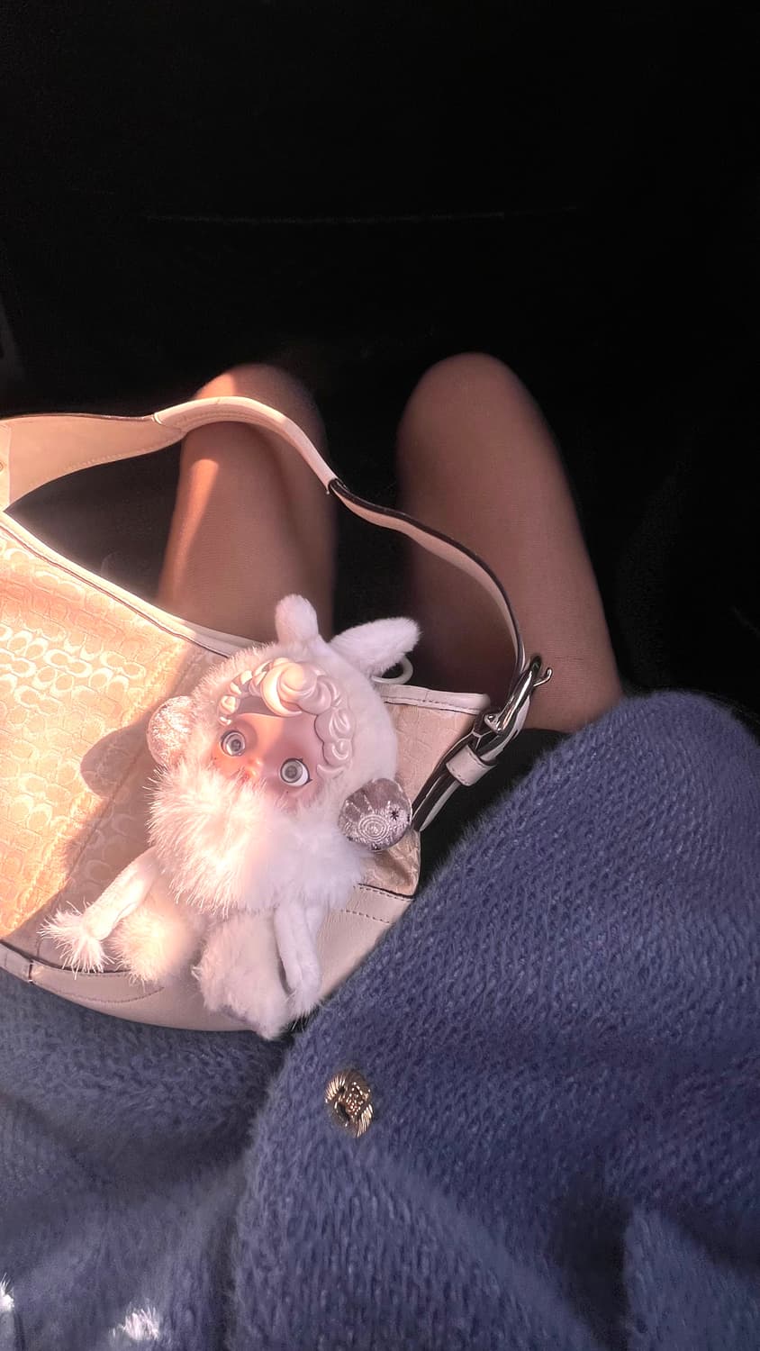 2000s coach 코치 시그니처 화이트 호보백 숄더백 상품이미지1