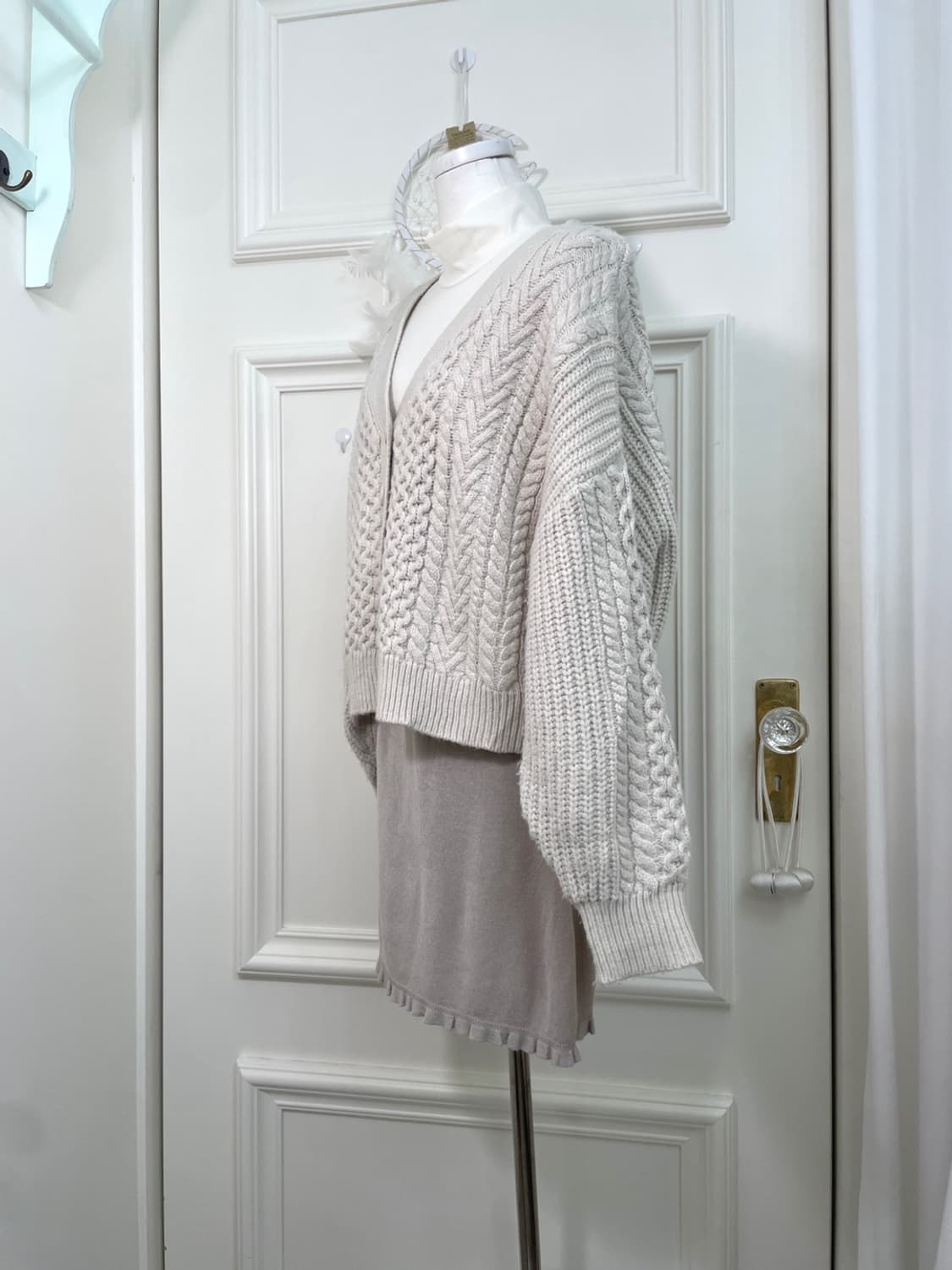 ivory twist basic cardigan(size-M) 상품이미지3