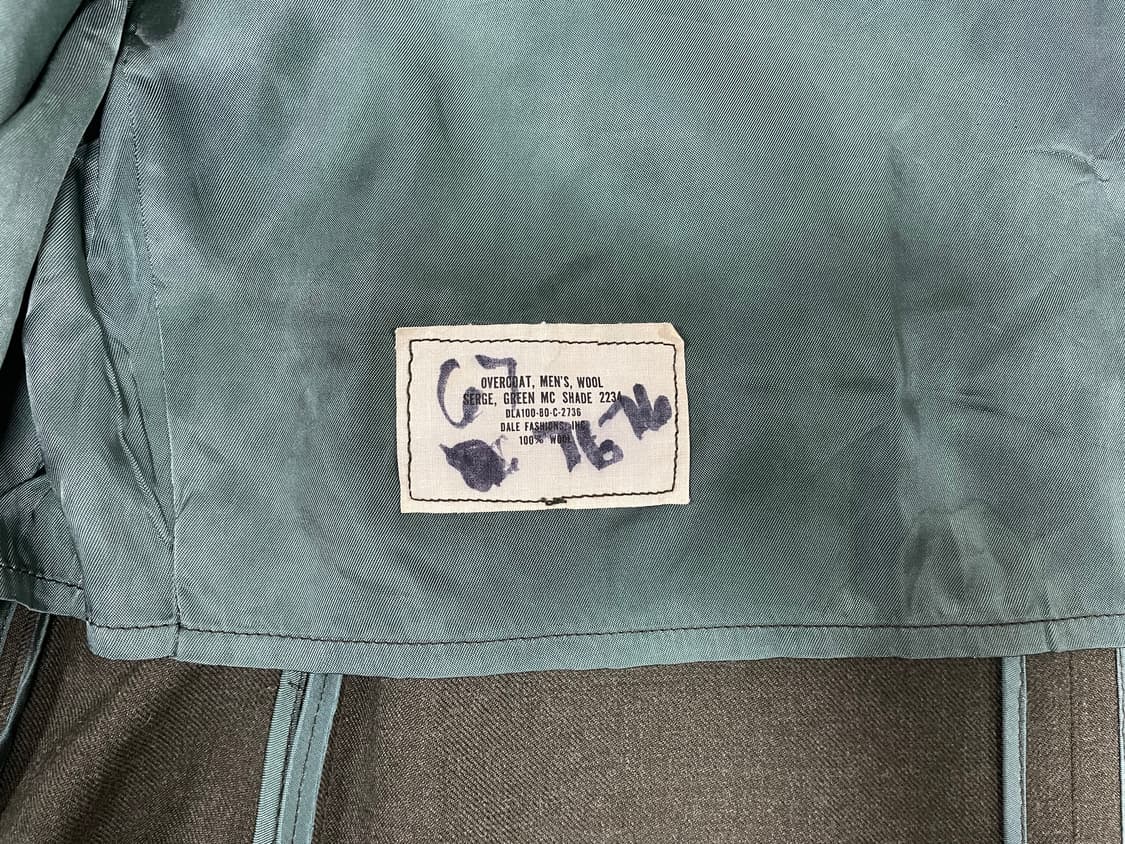 95~100) 80s 미군 해병대 오버 롱코트(민트급) 상품이미지4