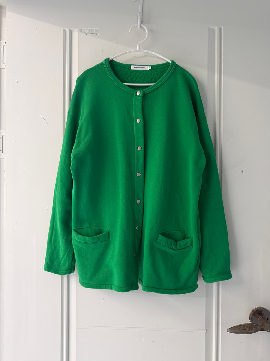 일본빈티지 그린 스웻가디건 상품이미지5