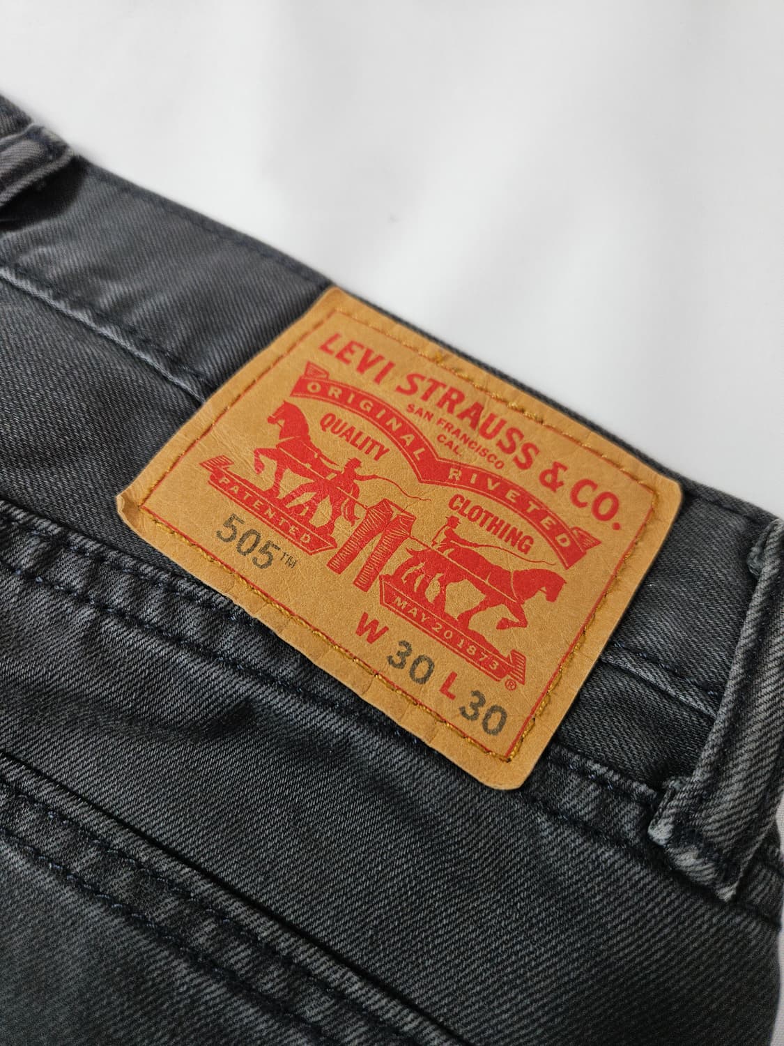 리바이스 505 화이트탭 그레이진 데님팬츠 청바지 빈티지 30 상품이미지4