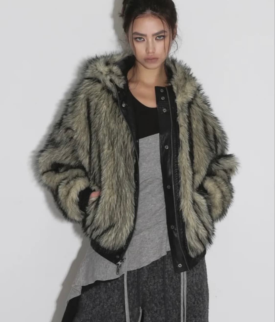 샌드릭 리버시블 퍼자켓 상품이미지1