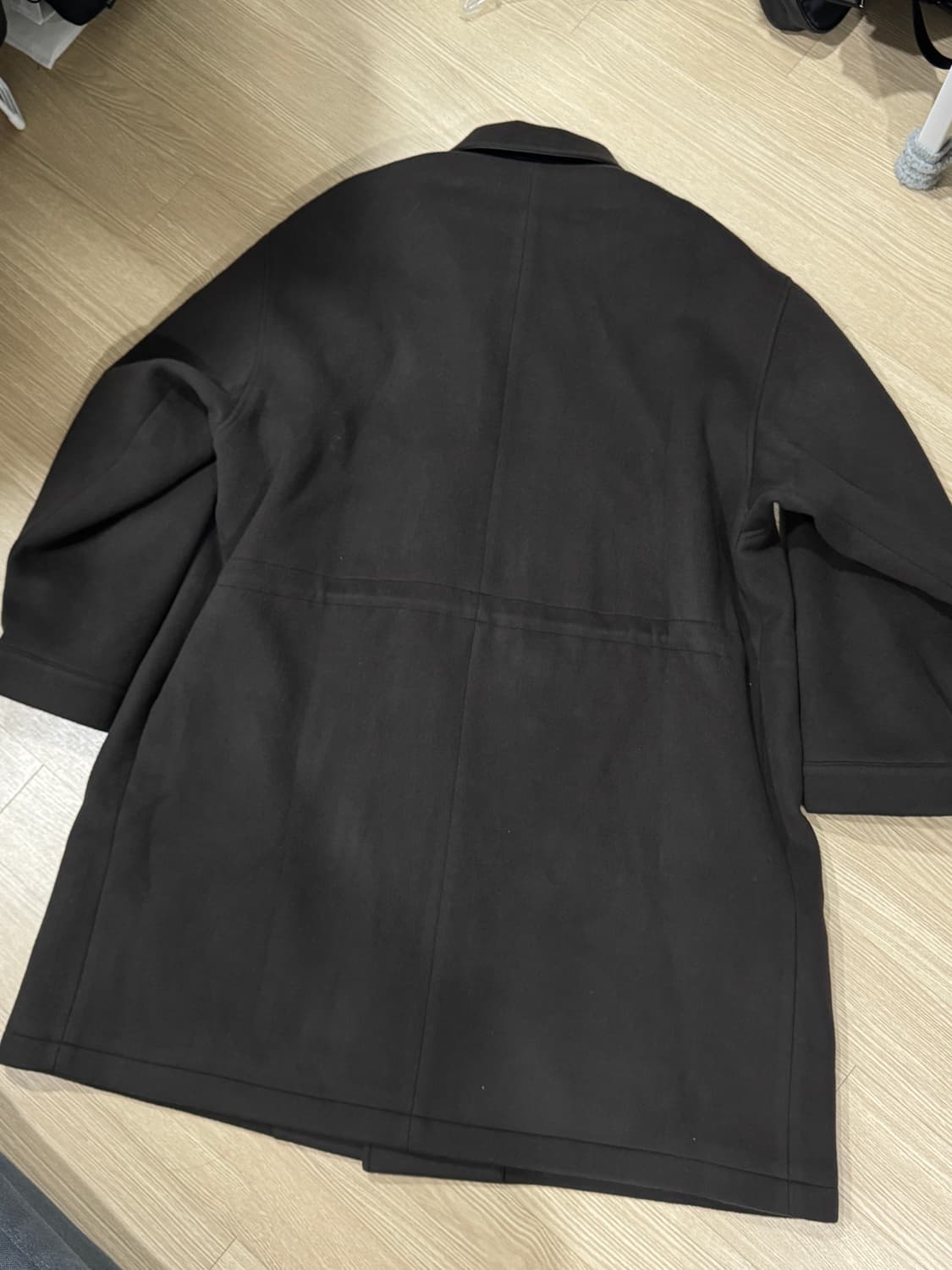 [2] 어나더오피스 25aw 라이브러리 울 모즈 코트 차콜브라운 상품이미지5