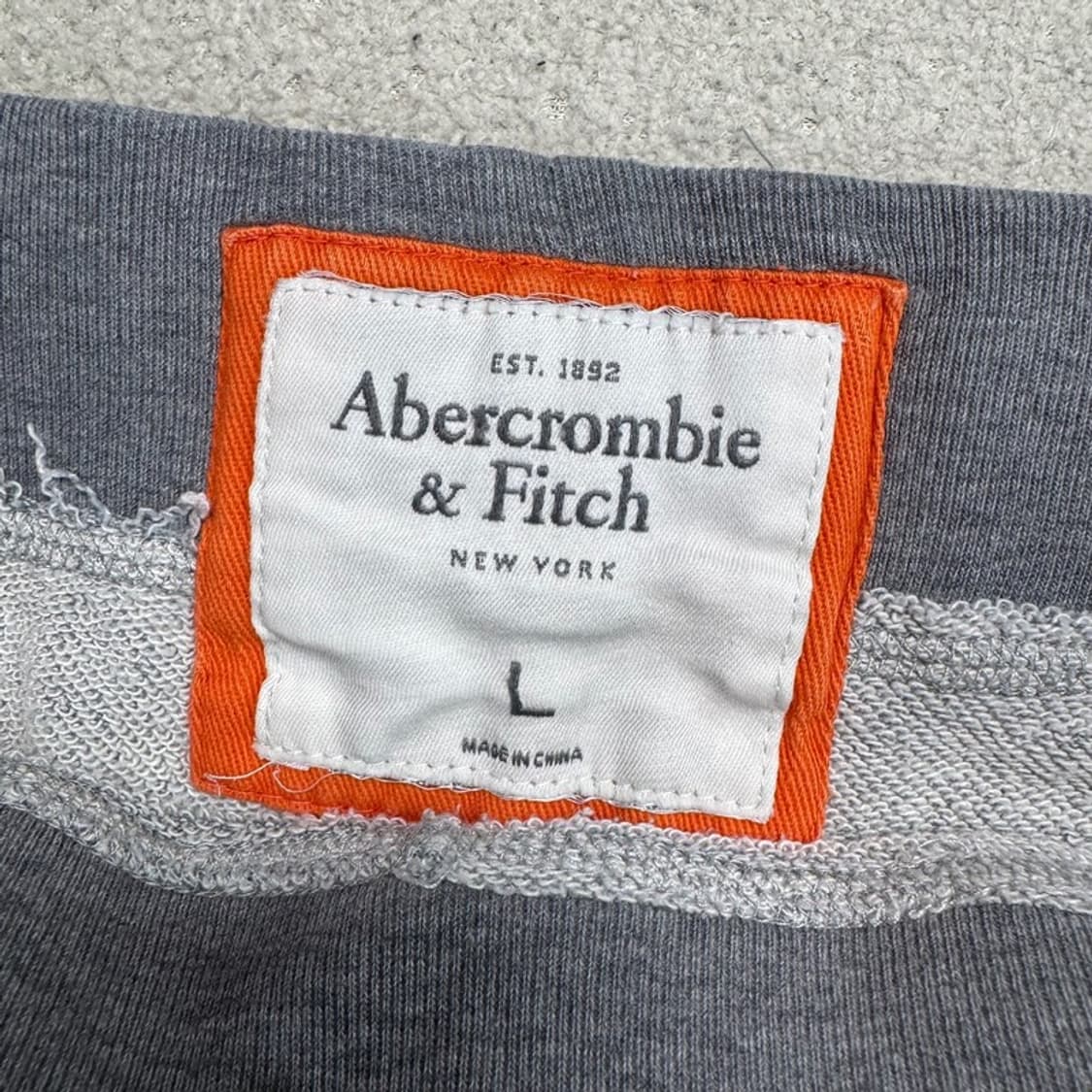 ABERCROMBIE & FITCH 빈티지 로고 스웻 쇼츠 그레이 L 상품이미지4