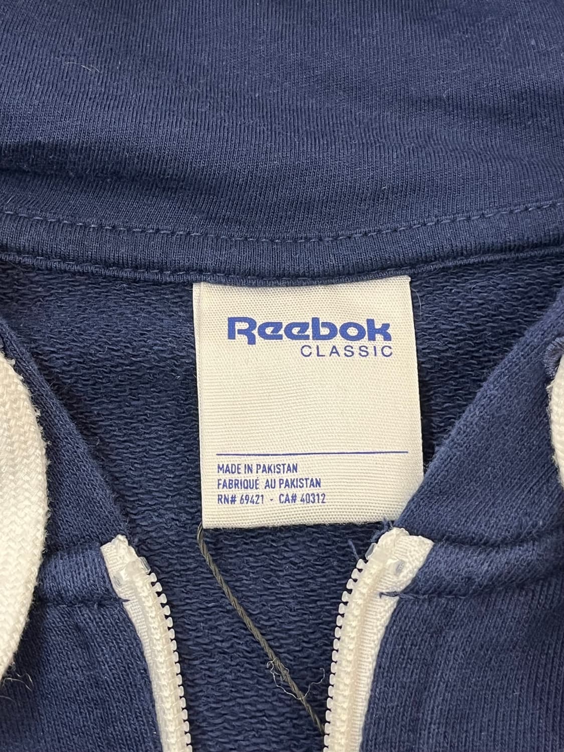 리복 후드집업 네이비 S #csz1876 상품이미지5