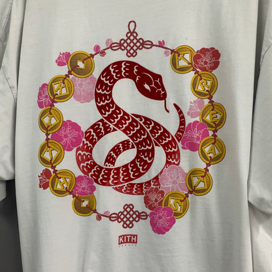 XXL KITH 키스 스네이크 뱀 프린팅 스트릿 반팔티 상품이미지5
