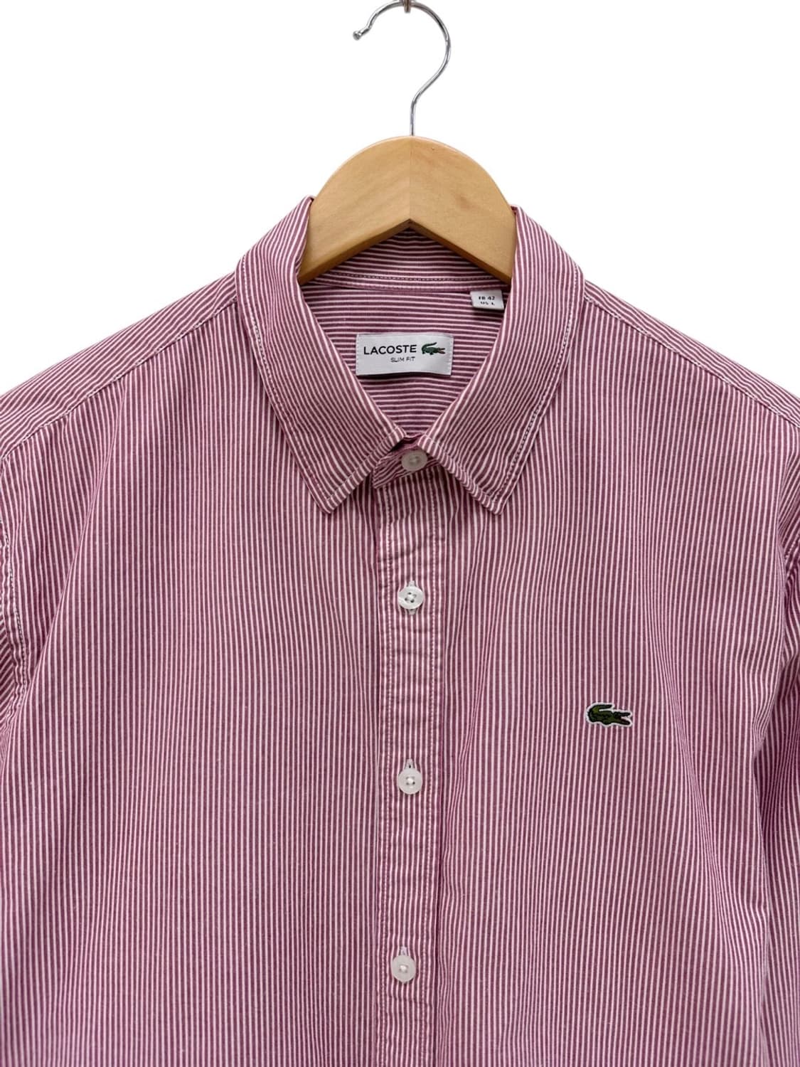 라코스테 슬림핏 스트라이프 셔츠 (L) 상품이미지2