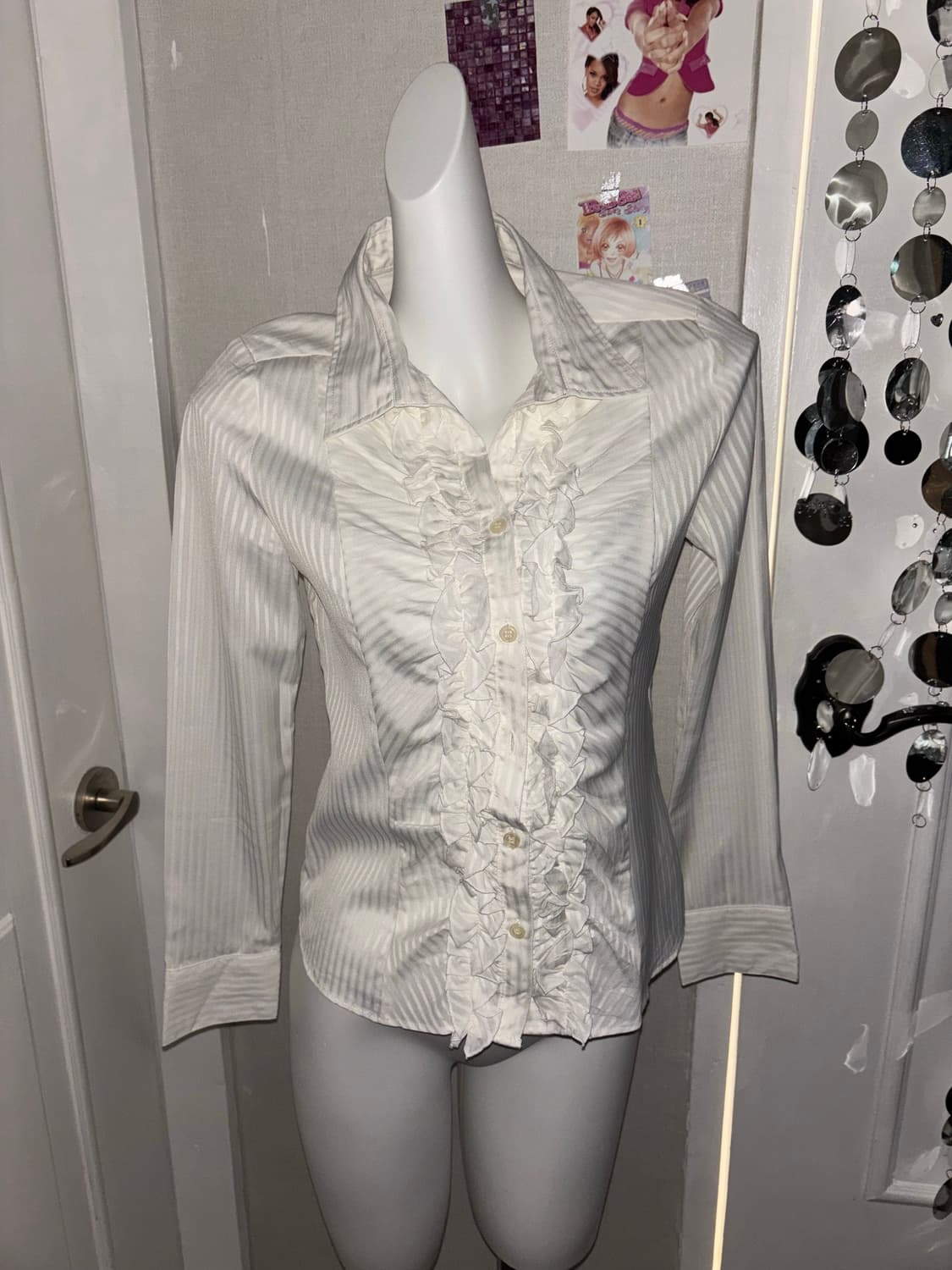 White frill shirt 상품이미지1