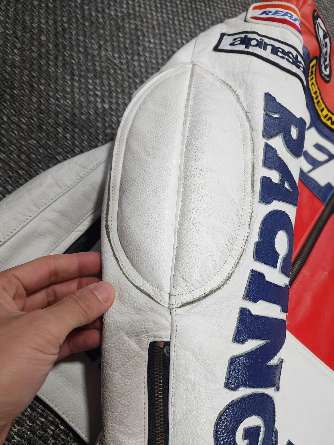 레더빈티지 레이싱 자켓 라이더 가죽자켓 상품이미지7