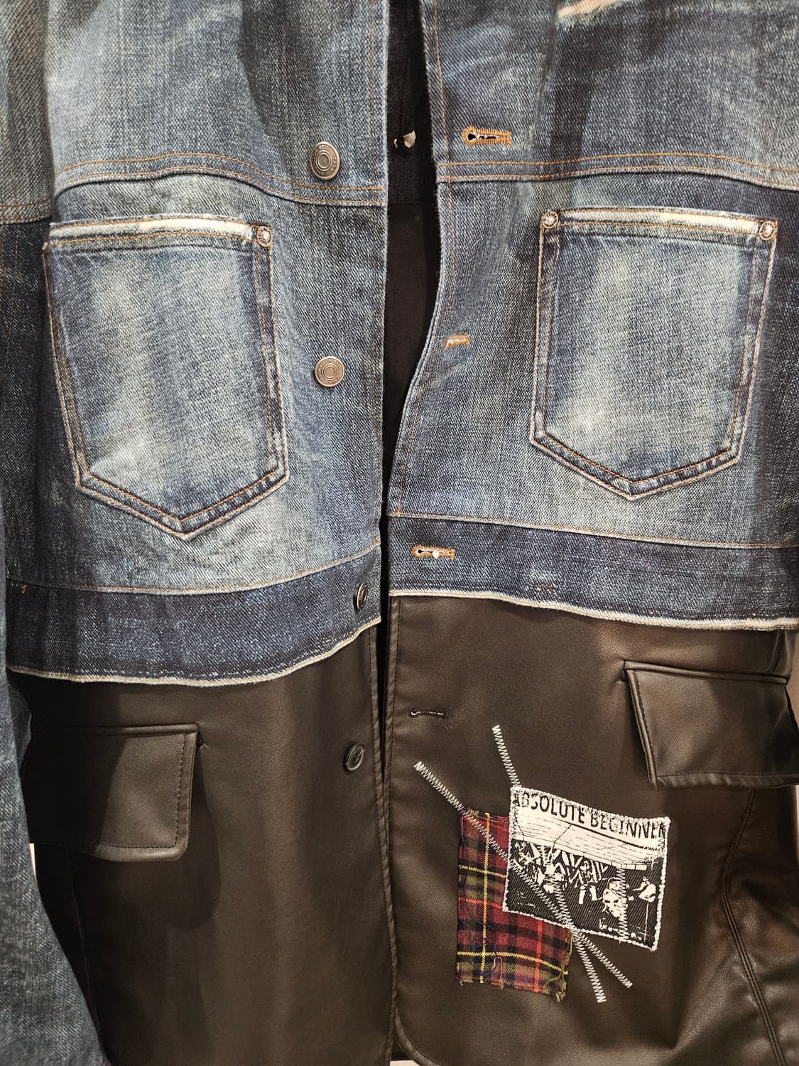 자라 x 앤더슨벨 데님 콤보 점퍼 미디움 블루 XL 상품이미지5