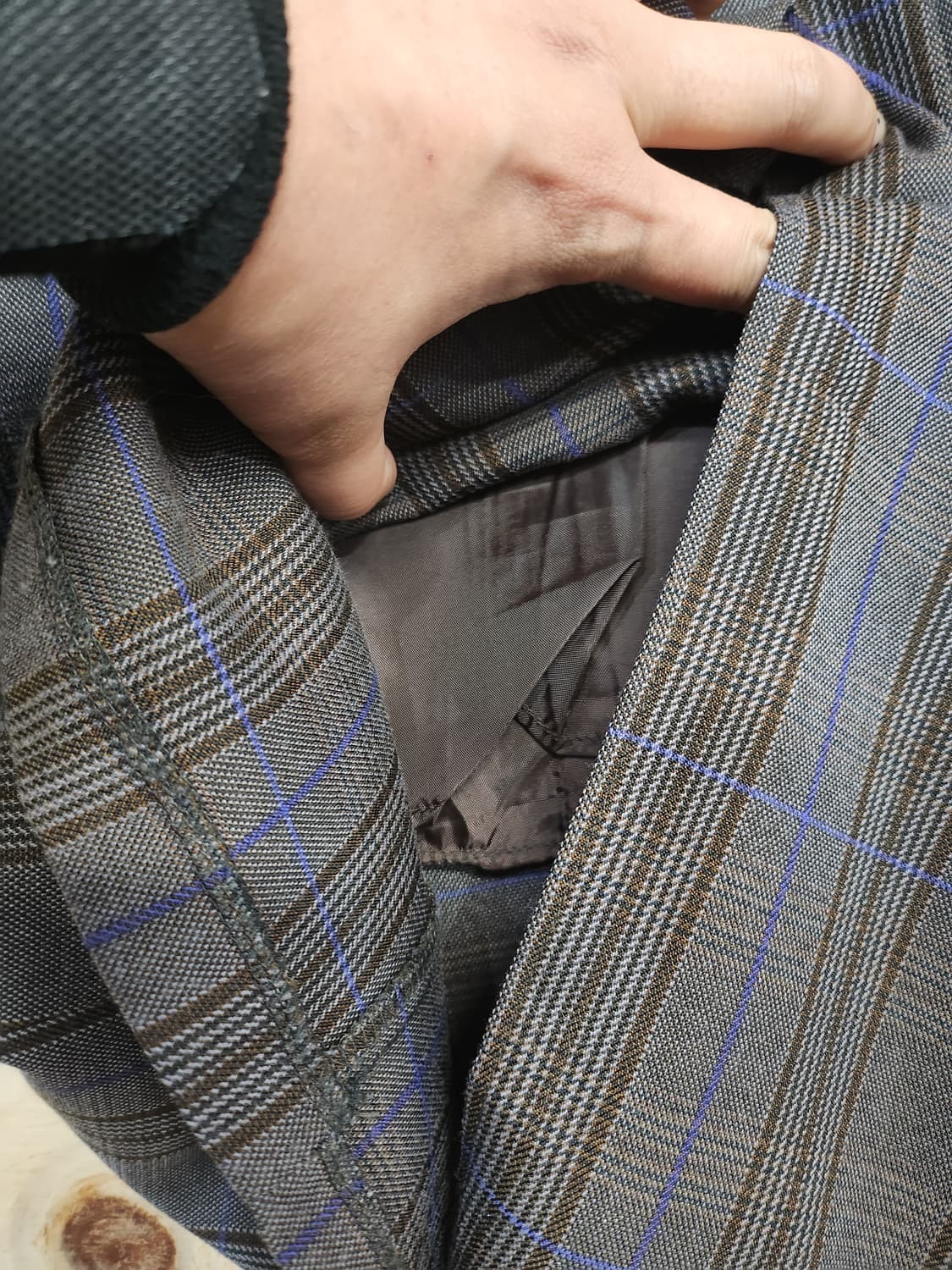 1089) 체크 패턴 H라인 스커트 상품이미지3