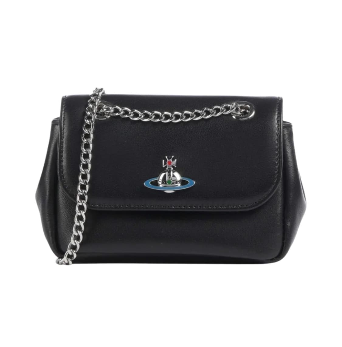 비비안 웨스트우드 나파 레더 스몰 체인 퍼스 블랙 상품이미지1