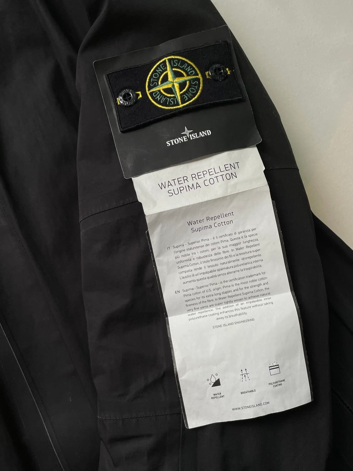[정품] 스톤아일랜드 수피마 코튼 패딩 후드 레인 코트 자켓 상품이미지4