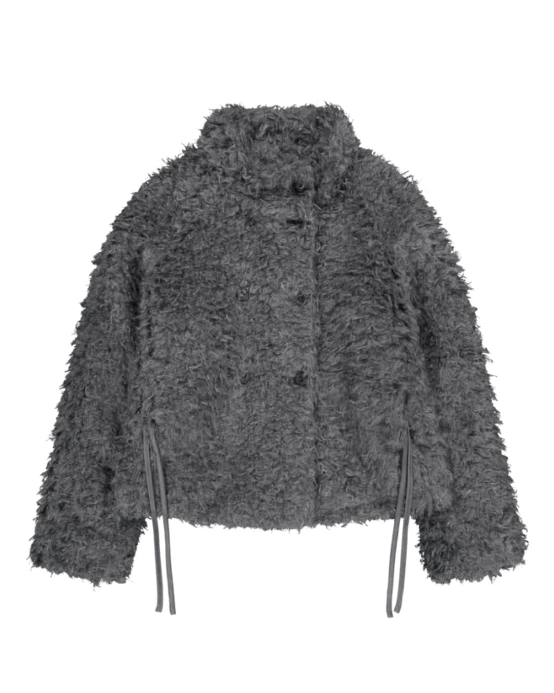 코이세이오 퍼 자켓 다크 그레이 상품이미지2