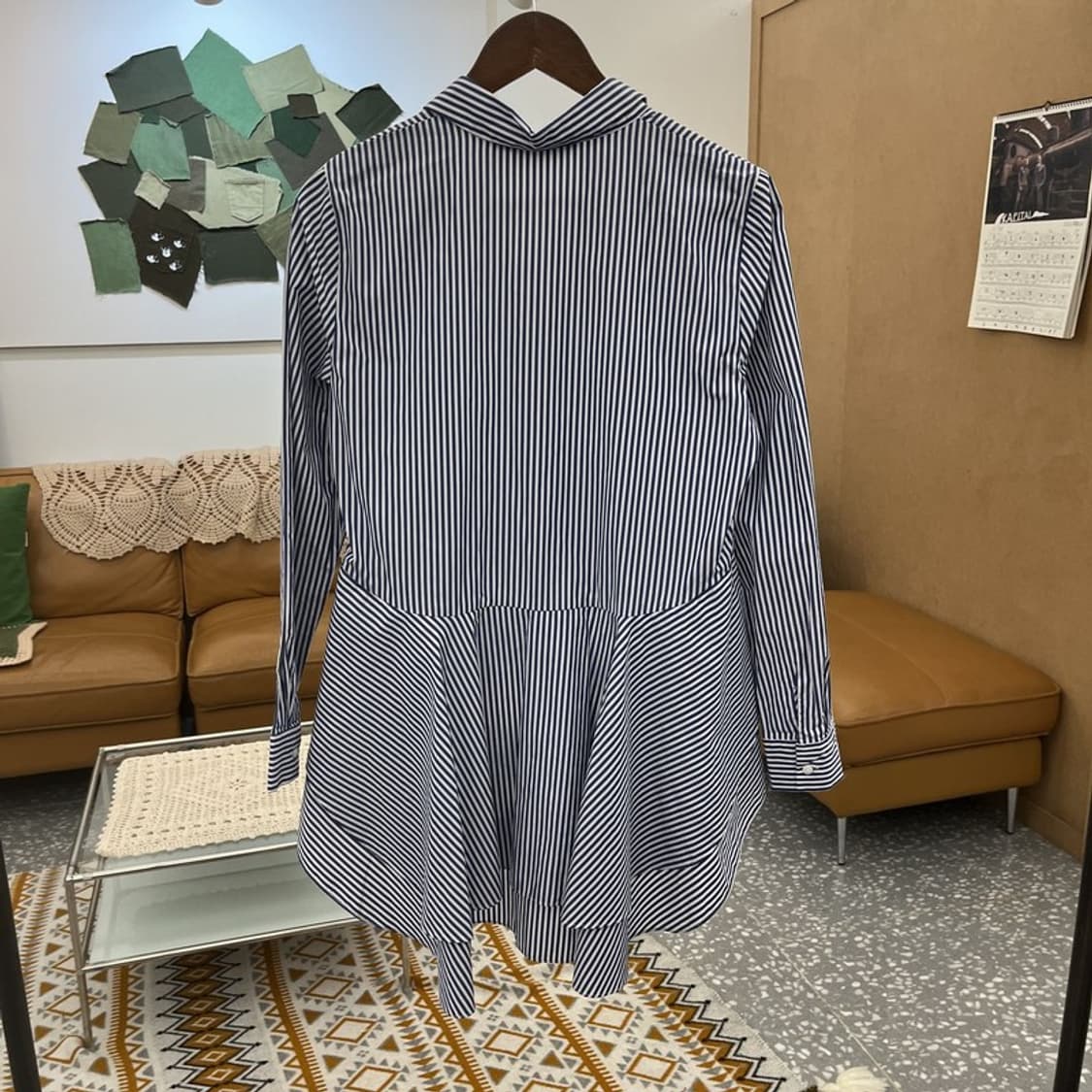 자라 빈티지 드레이프 프릴 드레스 블라우스 셔츠 M C10705 상품이미지4