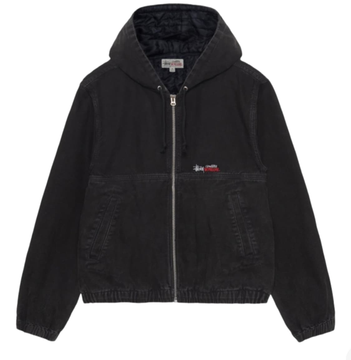 스투시 인슐레이티드 캔버스 워크 자켓 블랙 XL 상품이미지1