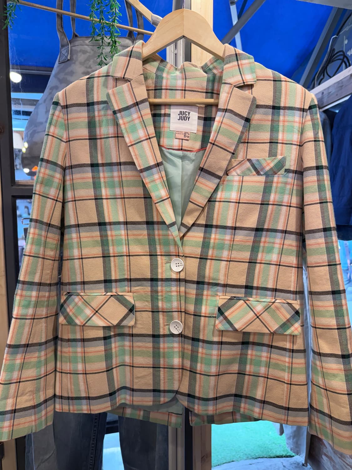 쥬시쥬디 배색 블레이저 상품이미지1