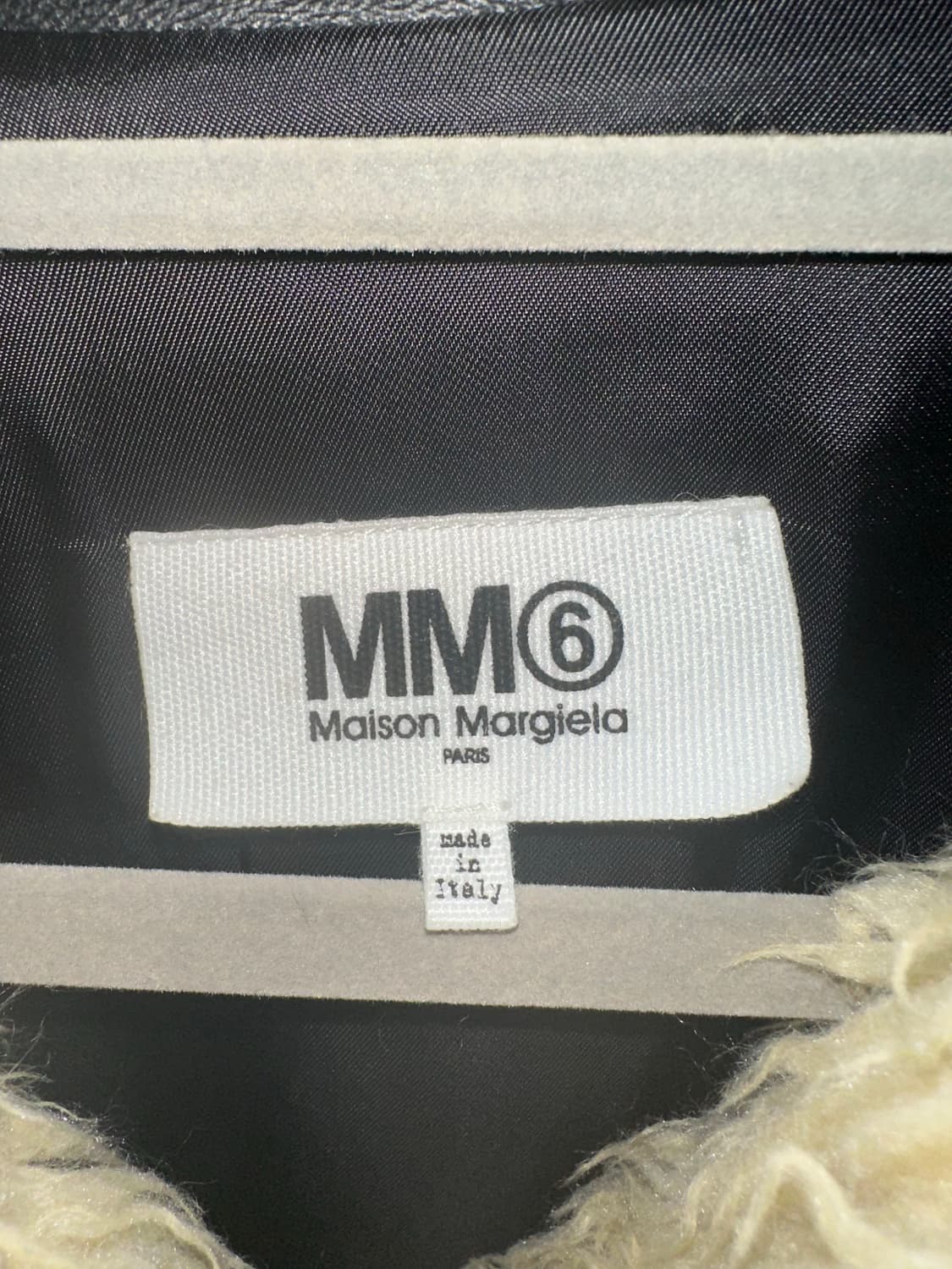 MM6 레더 트리밍 퍼 코트 상품이미지6