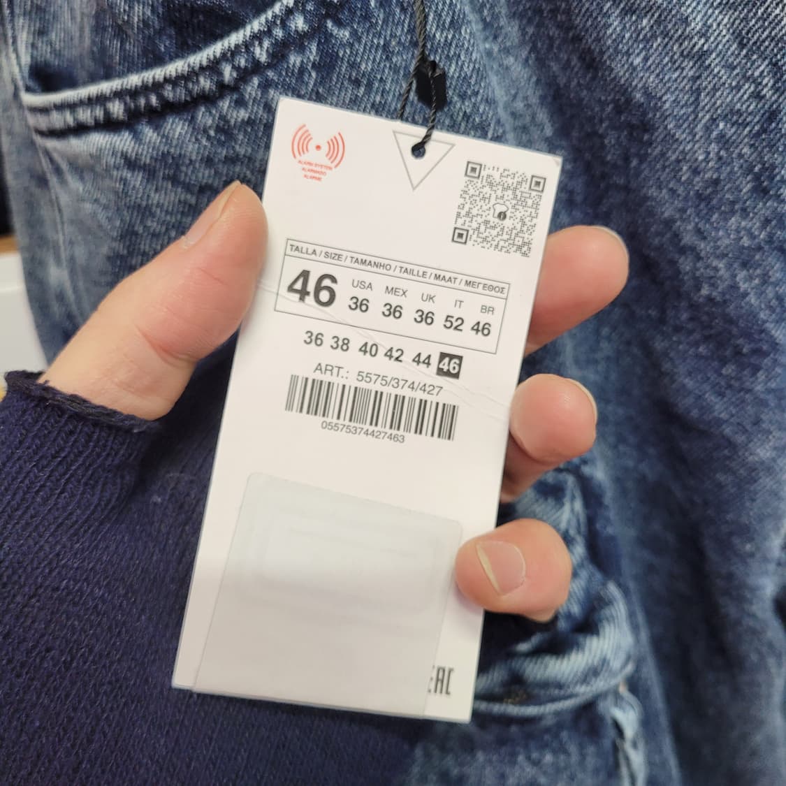 Zara 자라 데님 와이드 카고 팬츠 (미사용) 상품이미지3