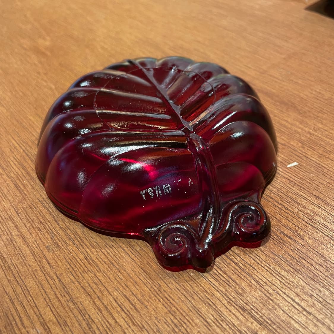 1970s 루비레드 글라스 스몰 트레이 상품이미지2