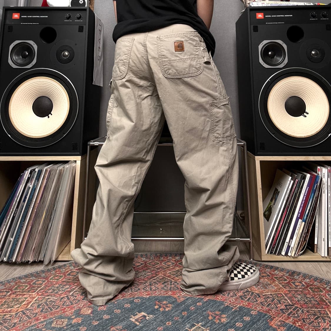 칼하트 가죽탭 싱글니카펜터 팬츠 상품이미지1