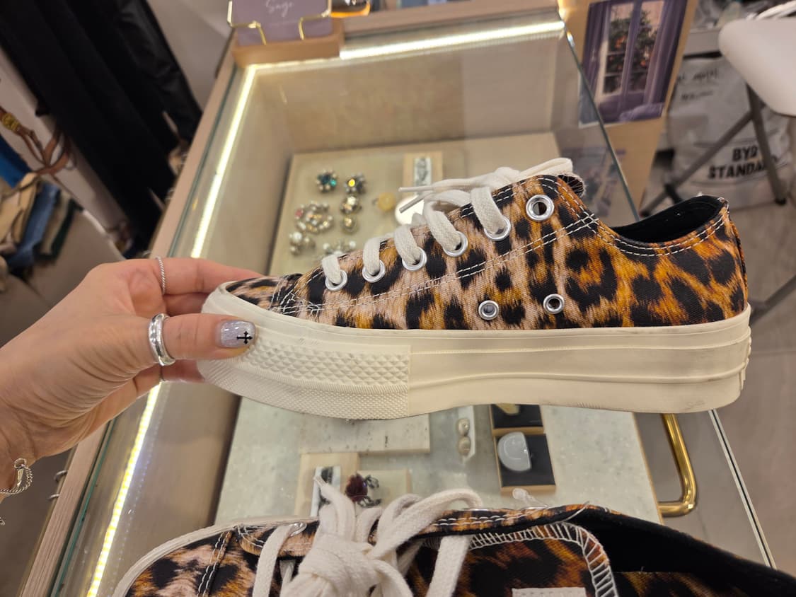 컨버스 레오파드  호피 플랫폼 스니커즈 상품이미지5