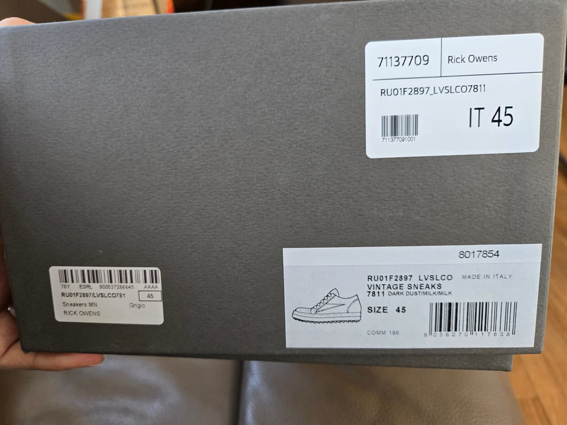 릭오웬스 릭반 그레이 스웨이드  상품이미지3