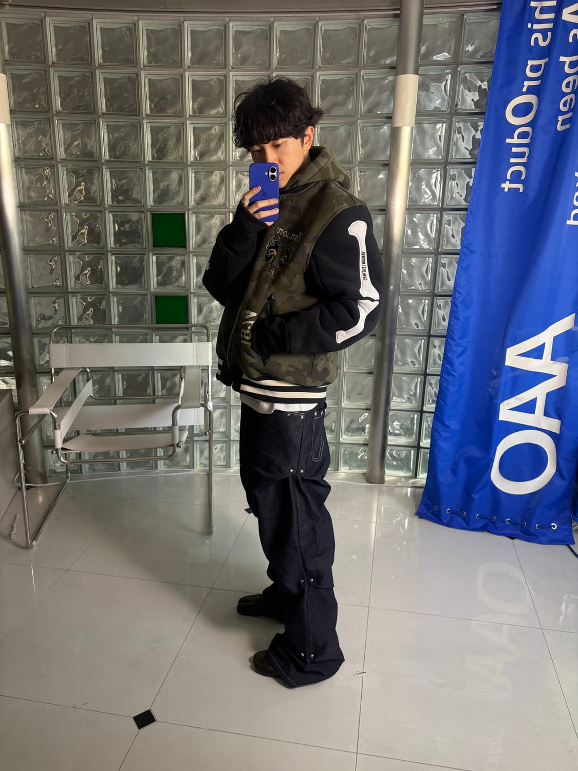 예약/ X AAO crop varsity jacket 크롭 바시티 자켓 상품이미지3