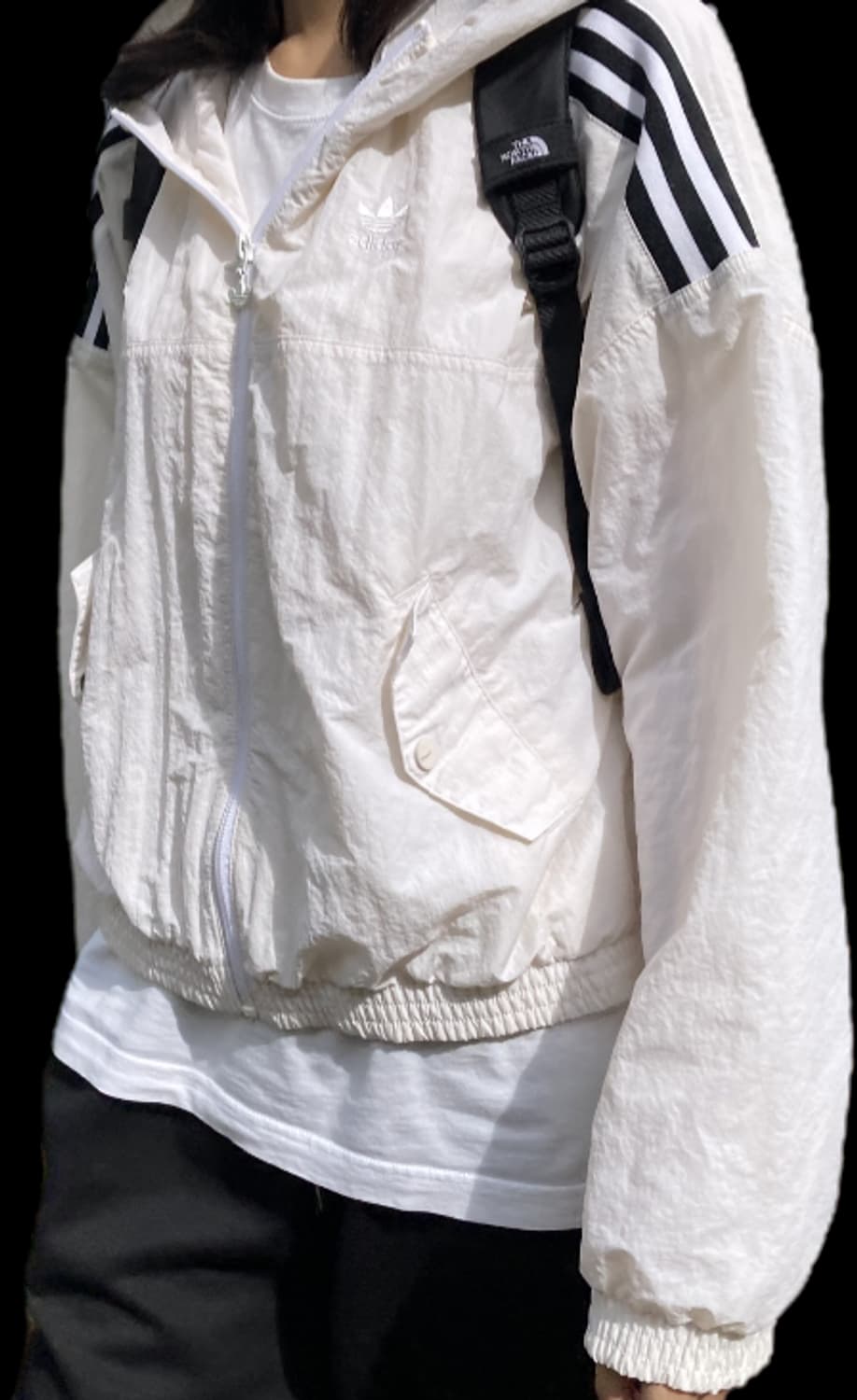 아디다스 크롭 파이어버드 바람막이/화이트 윈드브레이커 상품이미지5