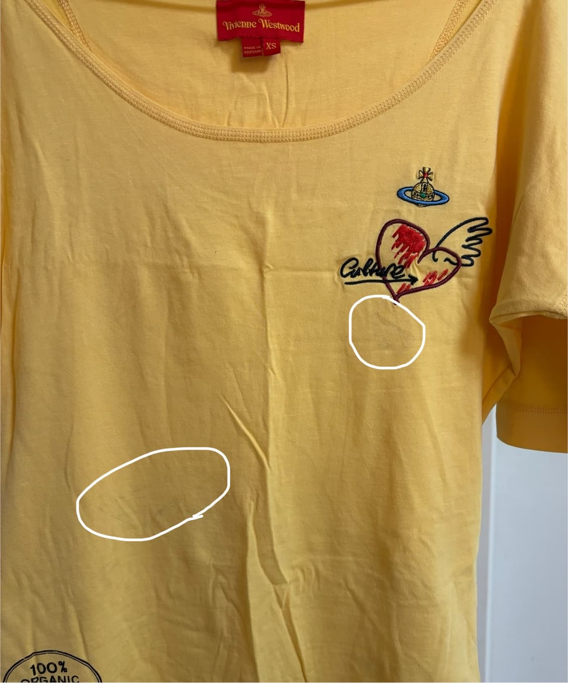 Vivienne Westwood 비비안 웨스트우드 옐로우 반팔 티셔츠 상품이미지5