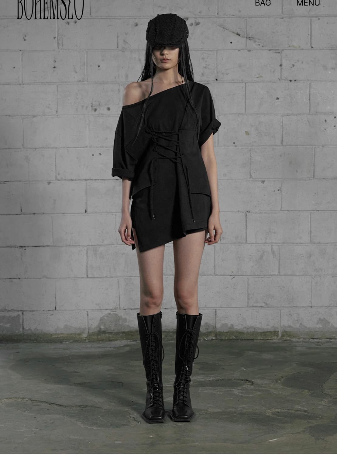 보헤미안서울 UNBALANCED CORSET OVERSIZED T 보헴서 상품이미지1