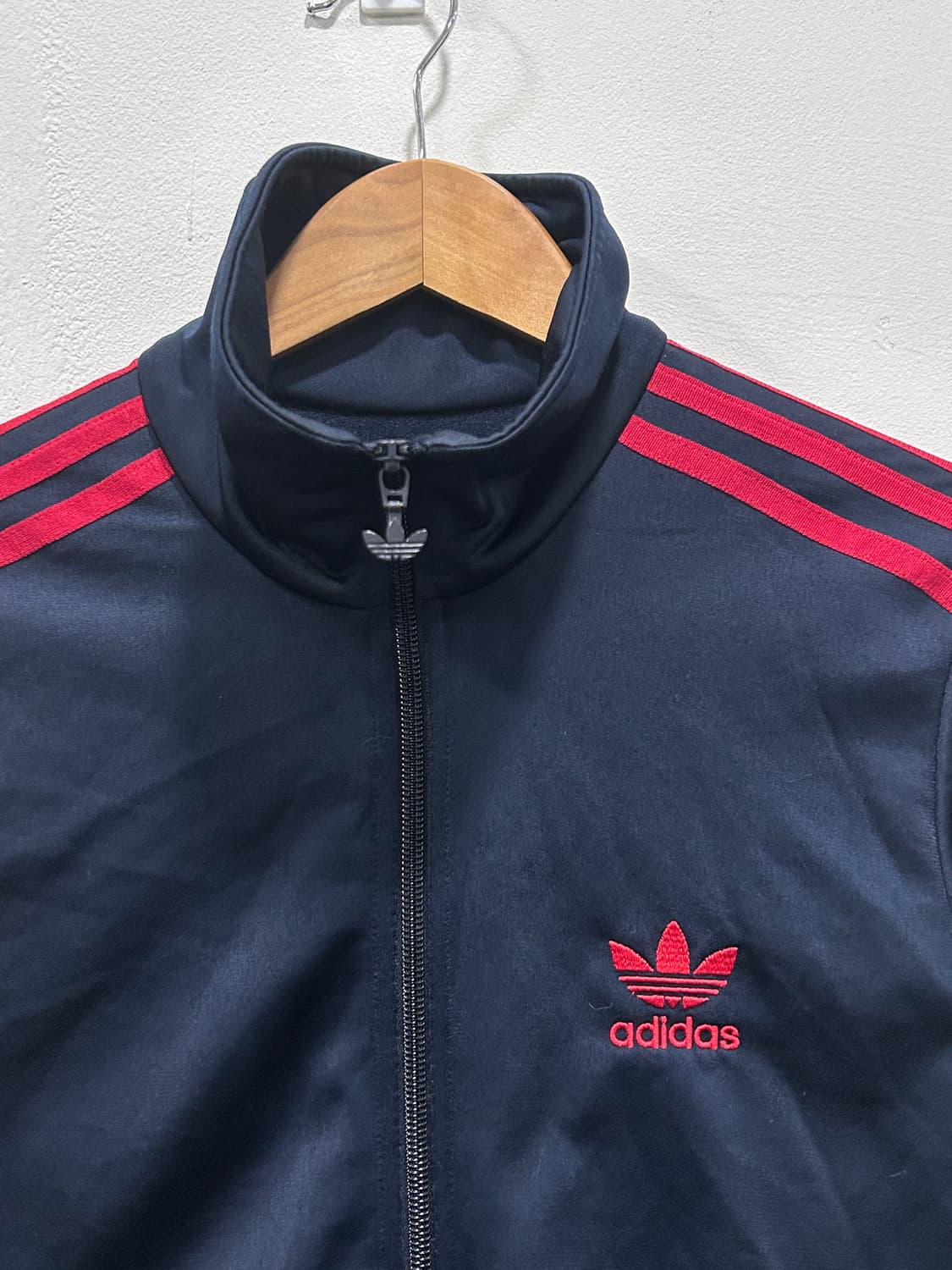 [90] 아디다스 파이어버드 져지 트랙탑 네이비레드 여성 90사이즈 상품이미지2