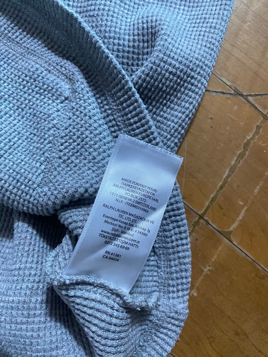 폴로 랄프로렌 와플 티셔츠형 후드티 XXL (110) 상품이미지4