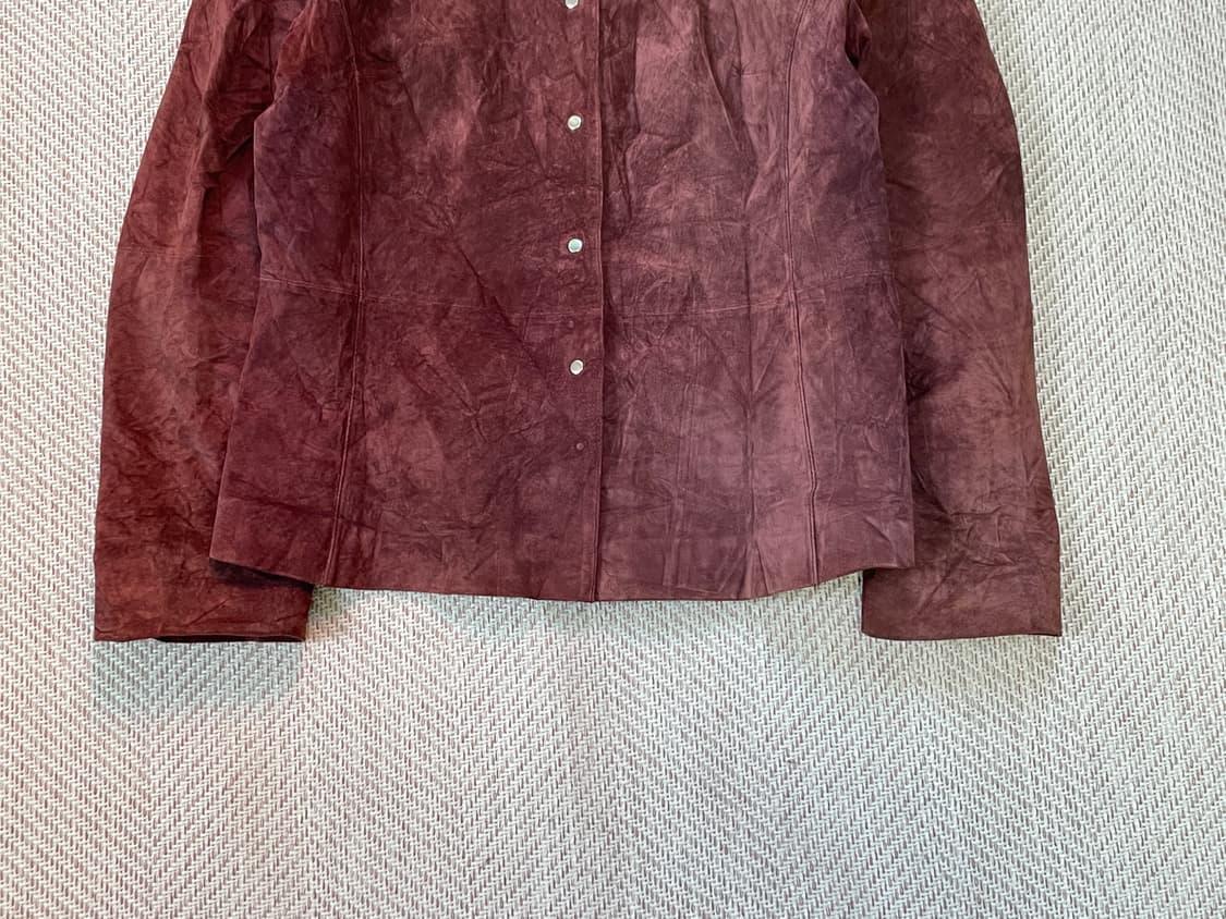 Otto 스웨이드 버건디 레더자켓  J03458 상품이미지2