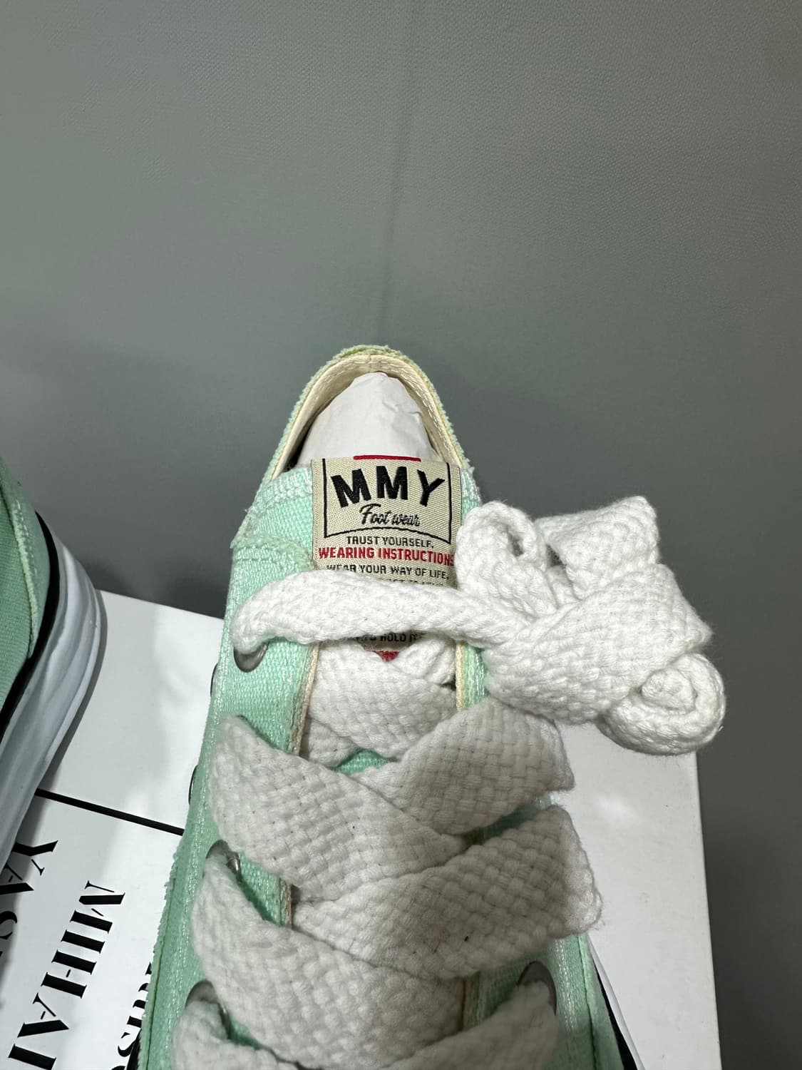 (정품/새상품) 미하라 야스히로 블루 피터슨 OG솔 캔버스 로우 스니커즈 상품이미지4