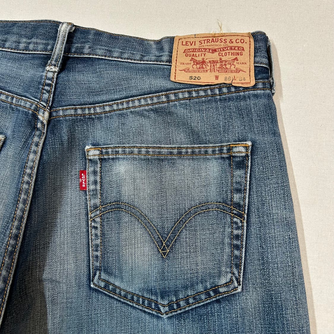 34inch) 리바이스 520 KOREA 와이드 데님 청바지 상품이미지3