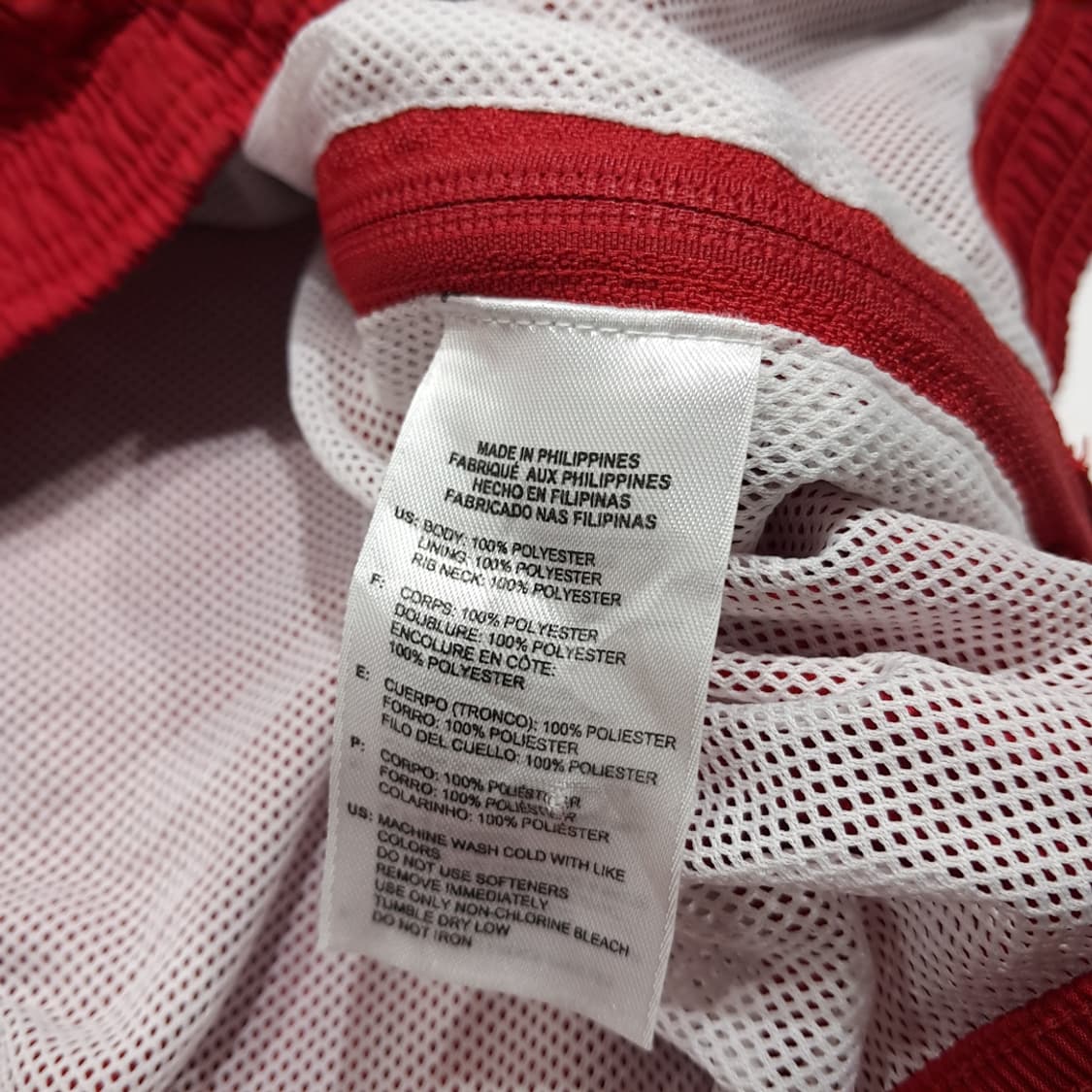 CL972 XL 아디다스 90s 레드화이트 바람막이 웜업 아노락 상품이미지5