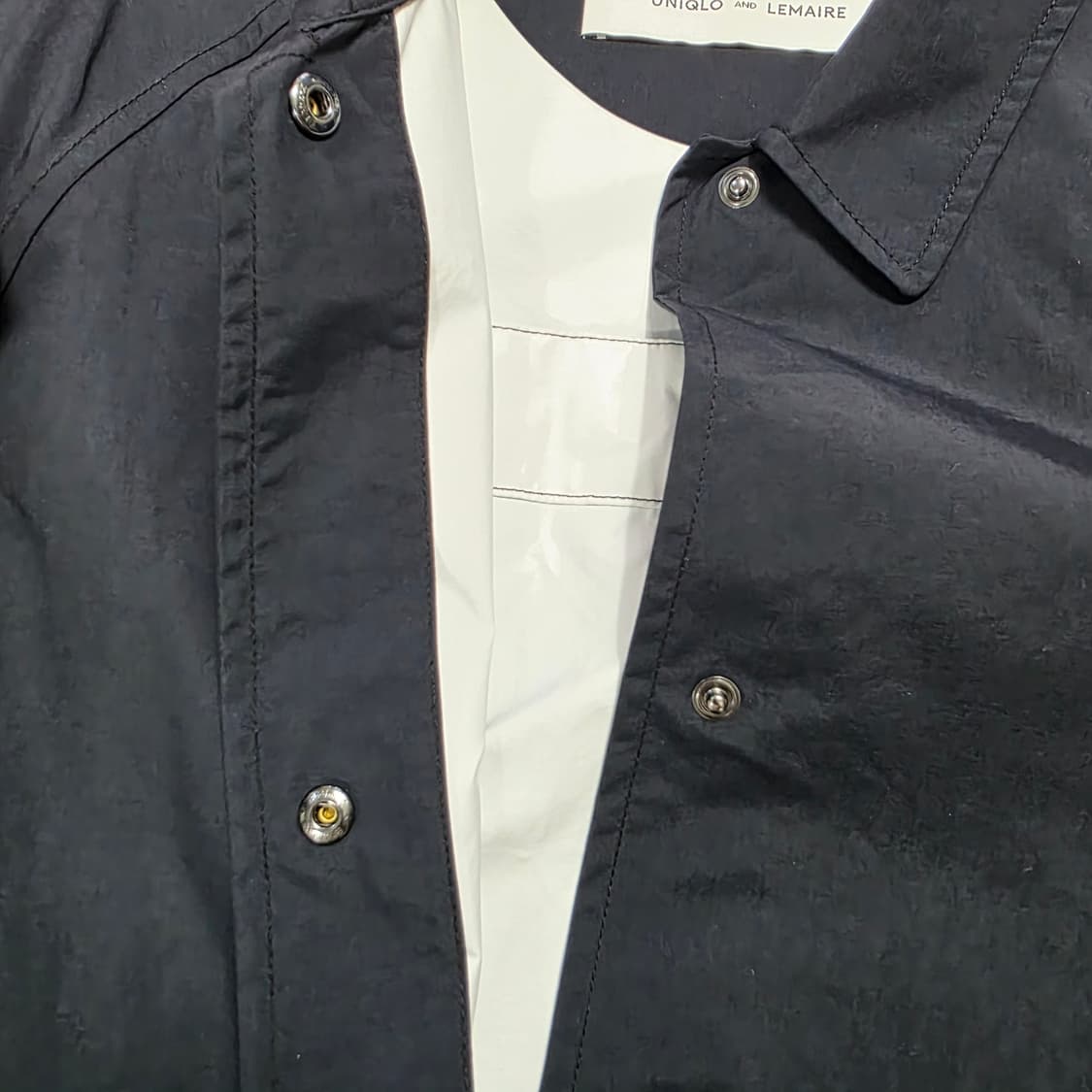 0811 유니클로 르메르 콜라보 트렌치코트 S 딥 네이비톤 상품이미지5