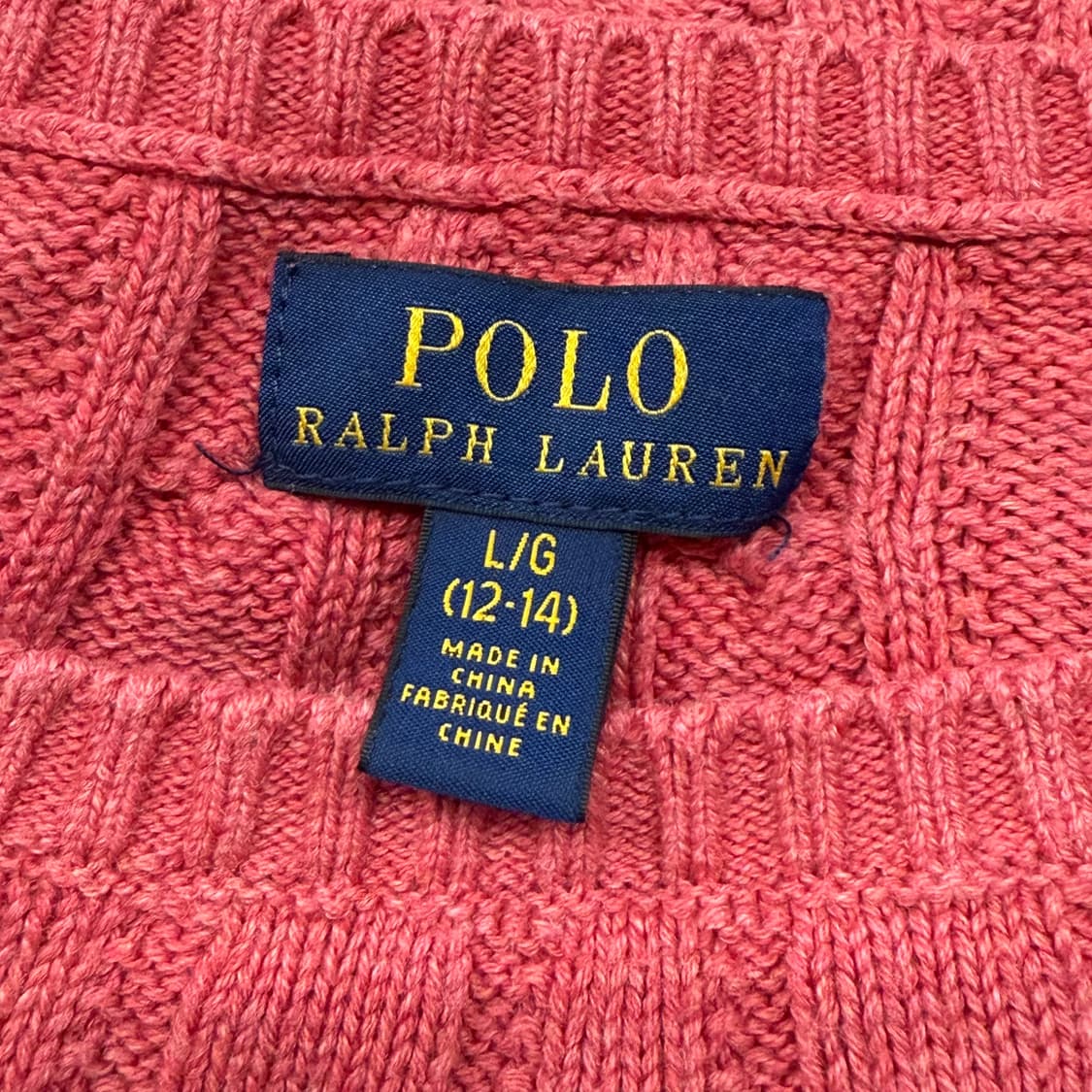 [ 정품/L(12-14) ] 폴로랄프로렌 꽈배기 케이블 긴팔 니트 b8 상품이미지5