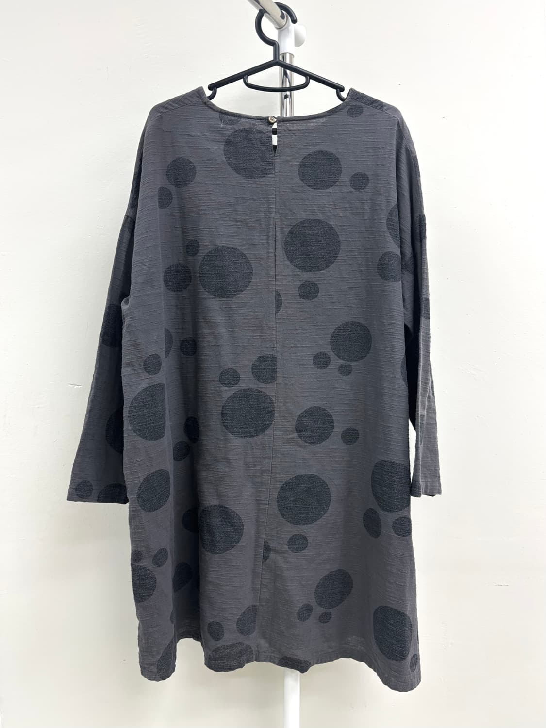 빈티지 그레이 도트 원피스 상품이미지7