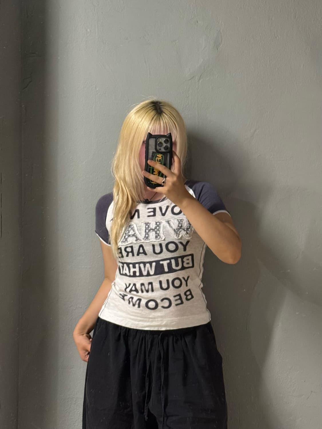 kawaii lettering raglan t-shirt 상품이미지2