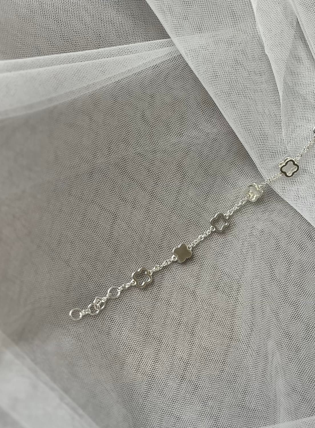 925silver 클로버 팔찌 상품이미지5