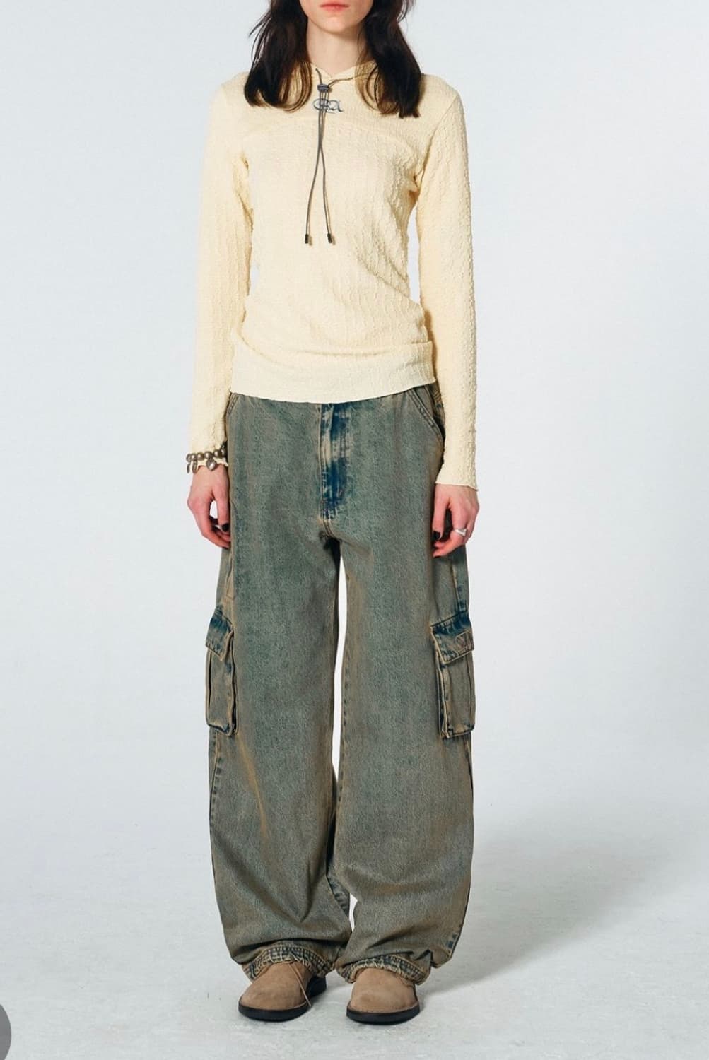 스컬프터 애시드 카고 조거 팬츠 빈티지 블루 상품이미지1