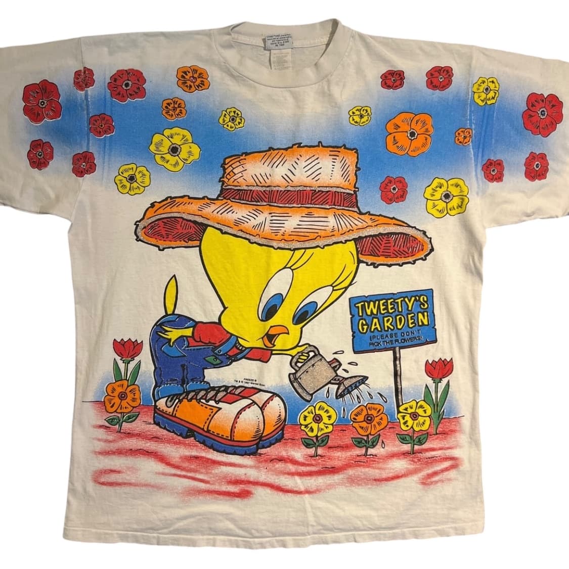 빈티지 90s Looney Tunes Tweety AOP 티셔츠 상품이미지1