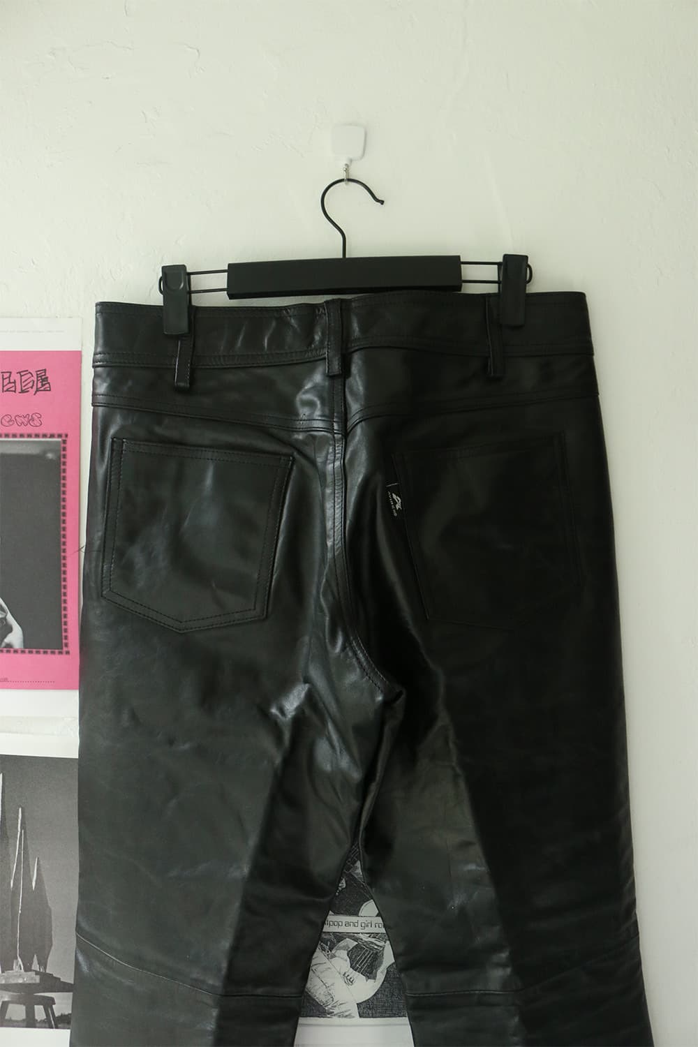 2000s 아비렉스 레더 부츠컷 팬츠 상품이미지6