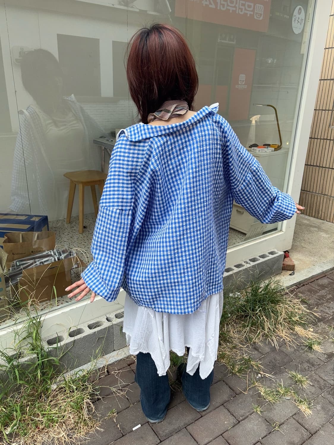 💙블루 체크 코디 세트 💤 (3p) 상품이미지4