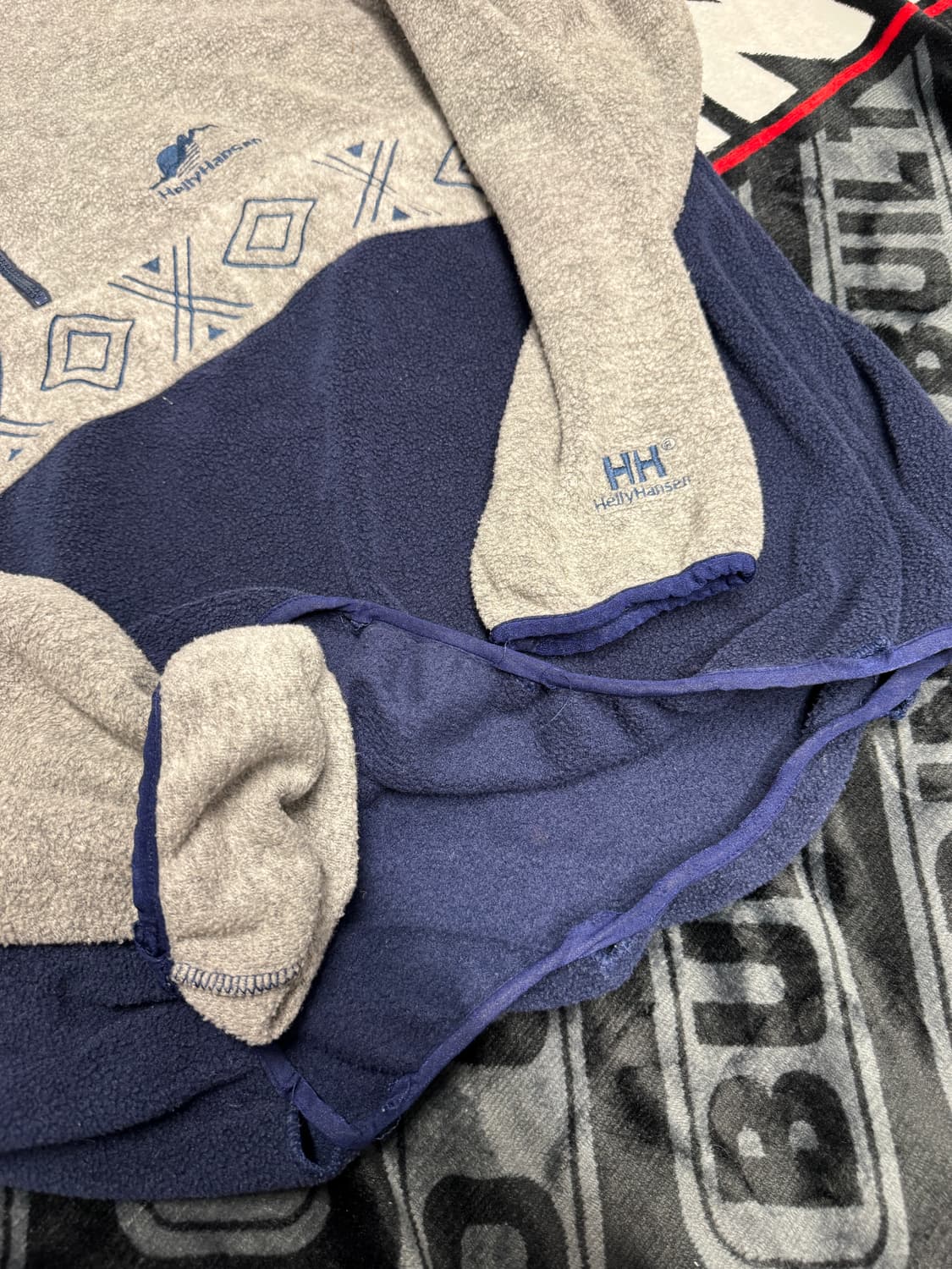 헬리 한센 쿼터 짚 플리스 풀오버 그레이 네이비 상품이미지5